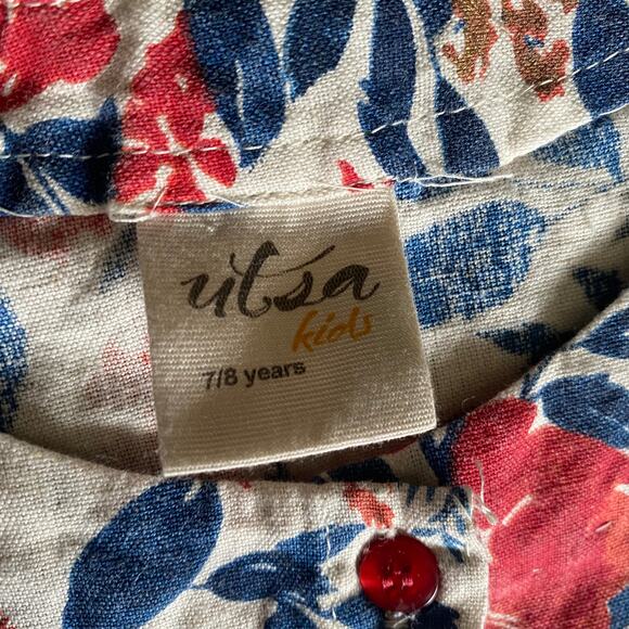 Utsa Kids Floral Dress Kids Sz 7-8 - Picture 4 of 11